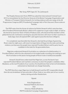 PDP Asks ICC To Place Rotimi Amaechi On Watch List 3 8749032 img20190212193250 jpeg8c0901636e6a328af1d06fee11c051f7