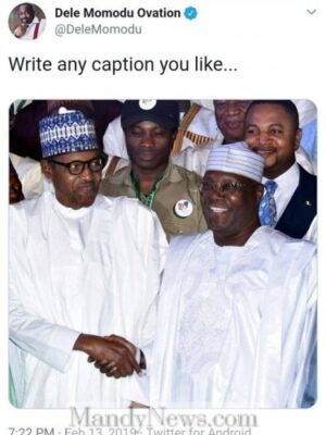 Peace Accord: Caption This Picture Of President Buhari And Atiku