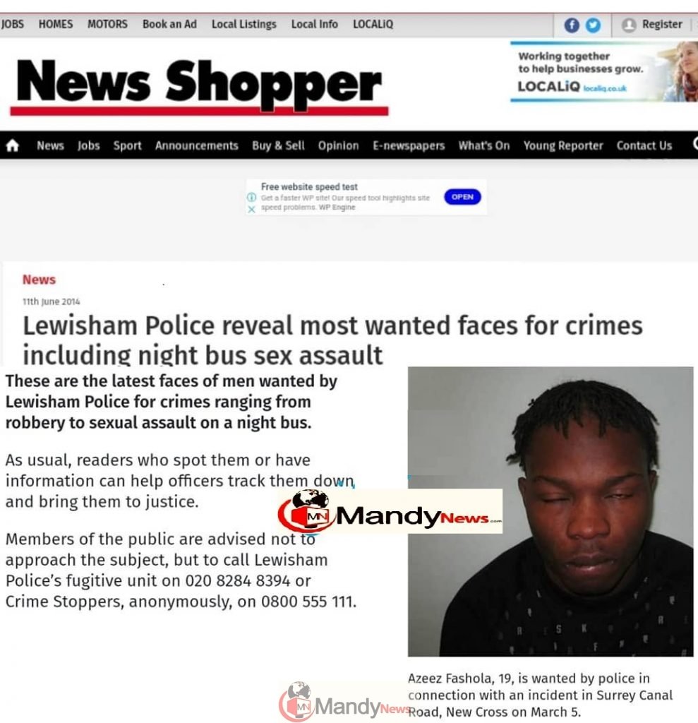 Nigerian Singer, Azeez Fashola aka Naira Marley was involved in robbery and sexual assault at the age of 19 and he was declared wanted by Lewisham Police in London