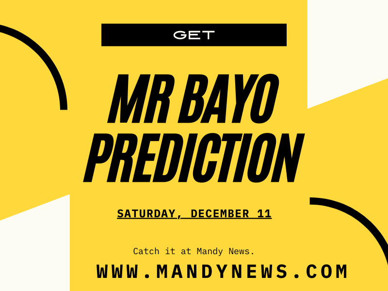 Mr Bayo Prediction & Football Tips Today —  Saturday, December 11