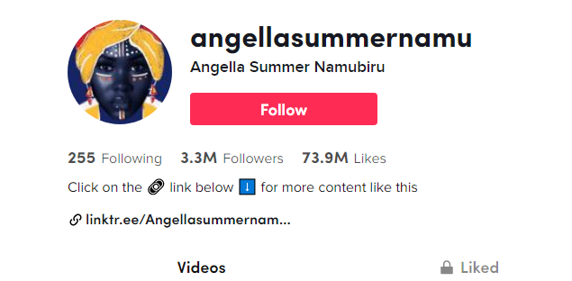 Angella Summer Namubiru tiktok profile