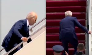 Viral Video: Biden Trips Again On The Air Force One Stairs