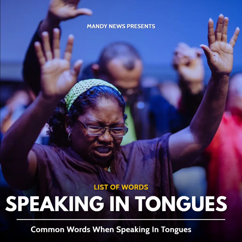 Speaking In Tongues List Of Words