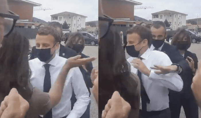 Video Of French President Emmanuel Macron Slapped In The Face By Woman Goes Viral