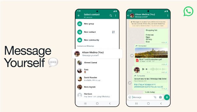 Whatsapp Introduces New Features That Allow You To Message Yourself
