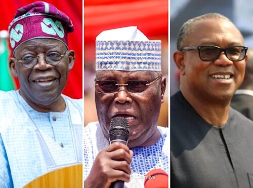 Tinubu Set To Meet And Settle With Atiku And Peter Obi After Election Victory 2 Tinubu Atiku Obi scaled