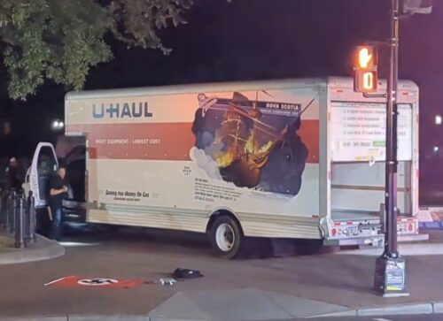 Video Of Moment U-Haul Truck Crashes Near White House Goes Viral