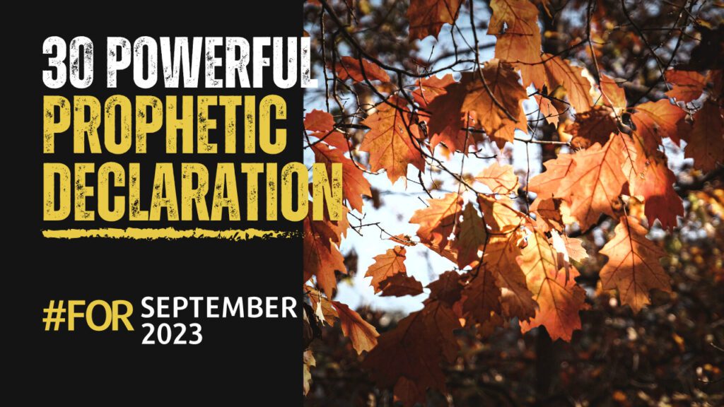 30 Powerful Prophetic Declaration For September 2023